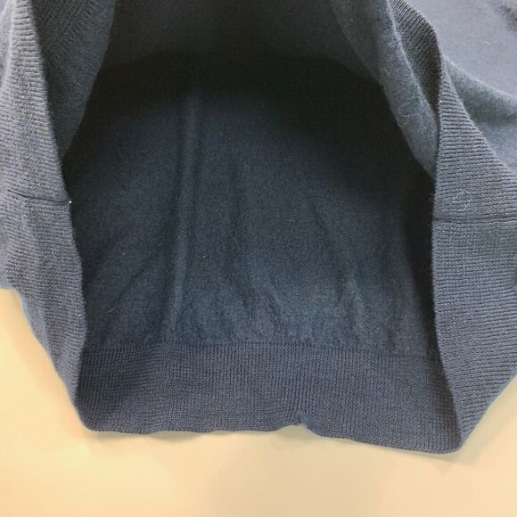 Turnbury Sweater Mens 2XT Tall Man Storm Blue Merino Wool V Neck Pullover - Picture 8 of 14